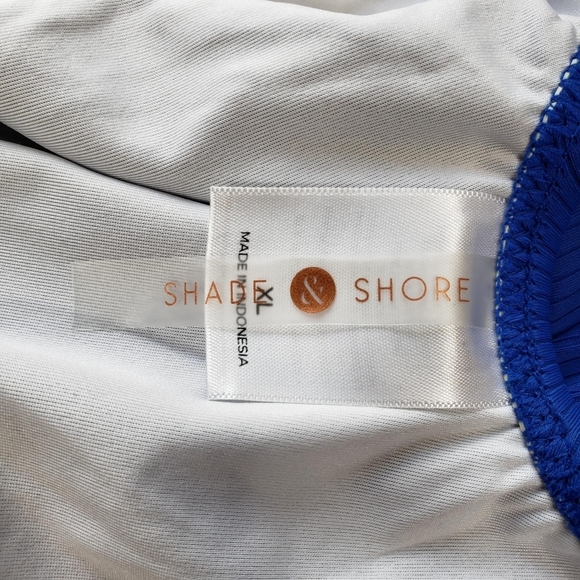 Shade & Shore | NWT Sapphire Blue Open Front One Piece Swim Suit Women's XL - Picture 8 of 9